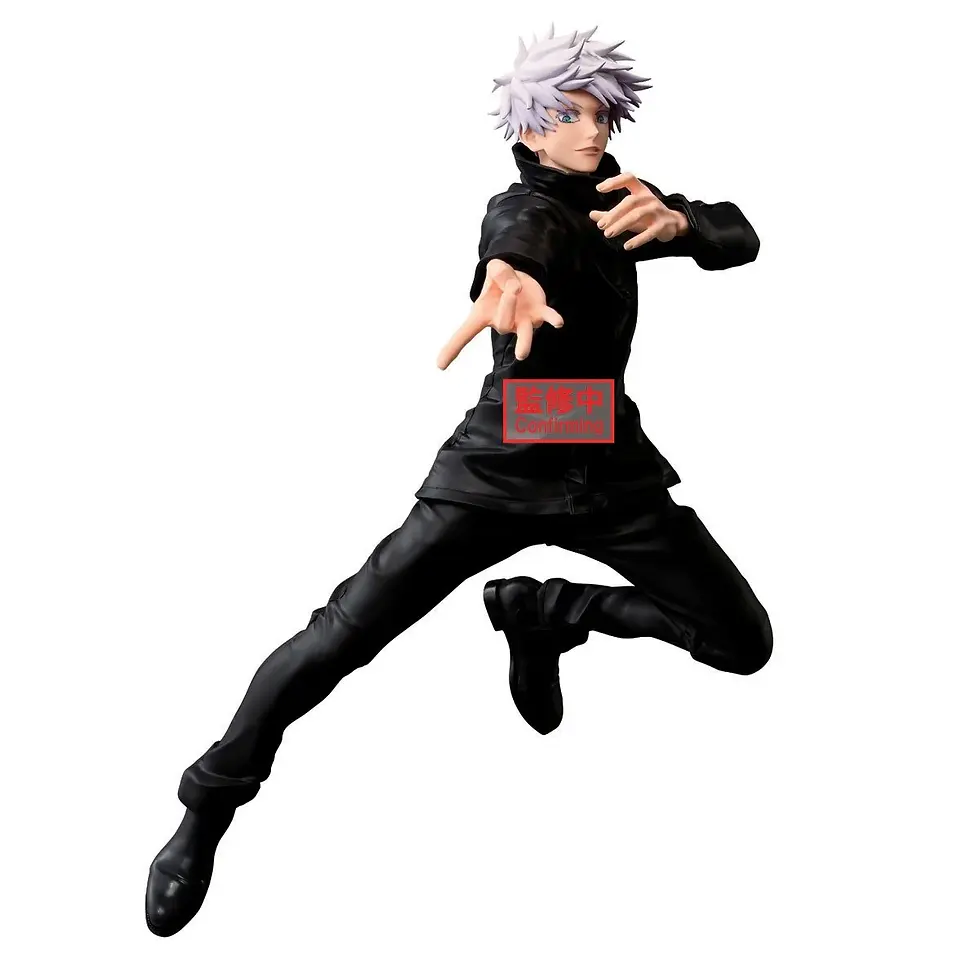 Thumbnail: Anime figure of Gojo Satoru in a dynamic action pose, black outfit.