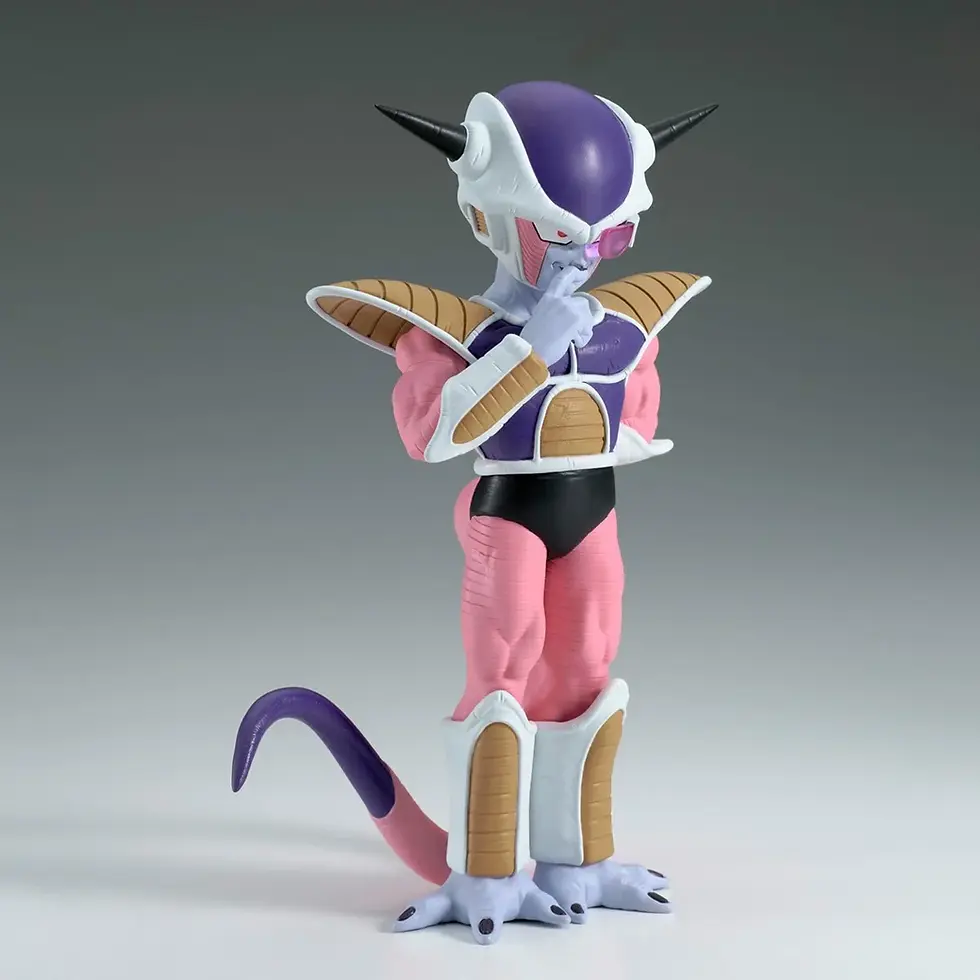 Thumbnail: Frieza First Form S.H.Figuarts Action Figure Set stands and ponders a plan.