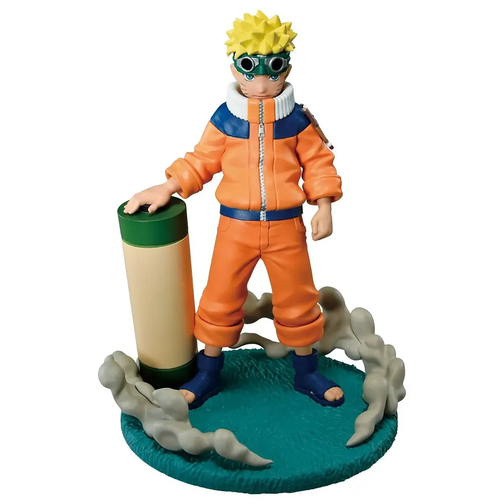 Thumbnail: Naruto figure with orange outfit and goggles standing on platform action pose.