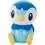Thumbnail: A cute Piplup figure, Pokemon character, in a sitting position, blue and yellow.