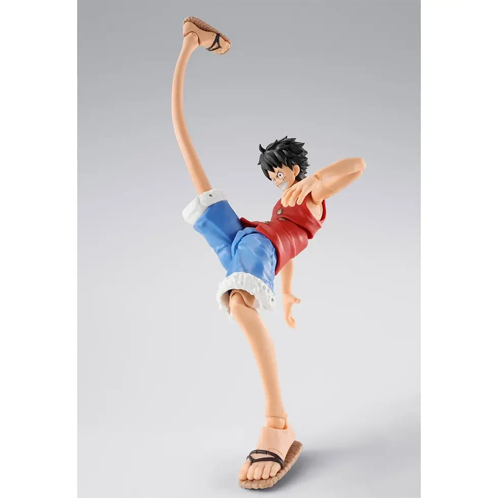 Thumbnail: Monkey D. Luffy figure in action with an extended leg in front of him.