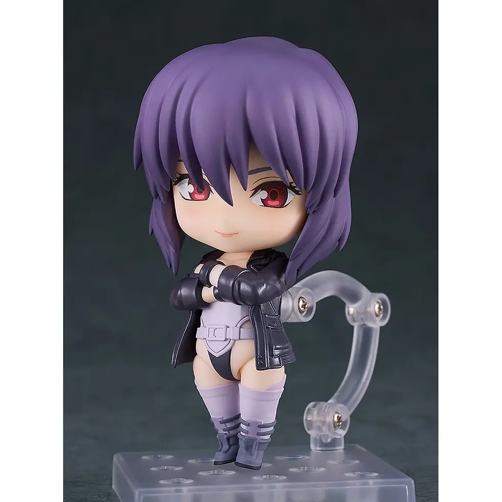 Thumbnail: Anime figure of a woman with purple hair, standing on a stand.