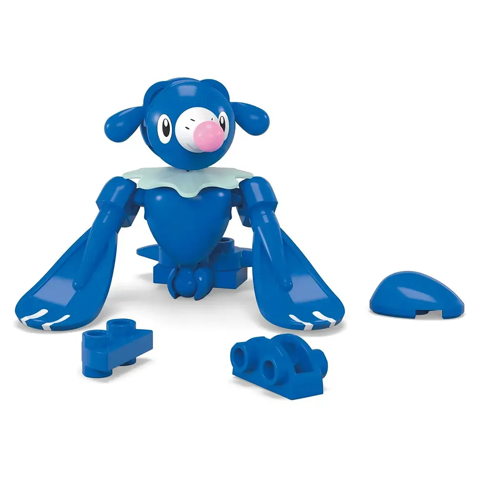 Thumbnail: Blue Popplio toy with multiple parts and accessories against a white background.