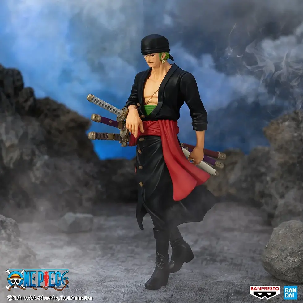 Thumbnail: Roronoa Zoro figure with swords, One Piece Memories of Foosha Village Road to Down Ichibansho.