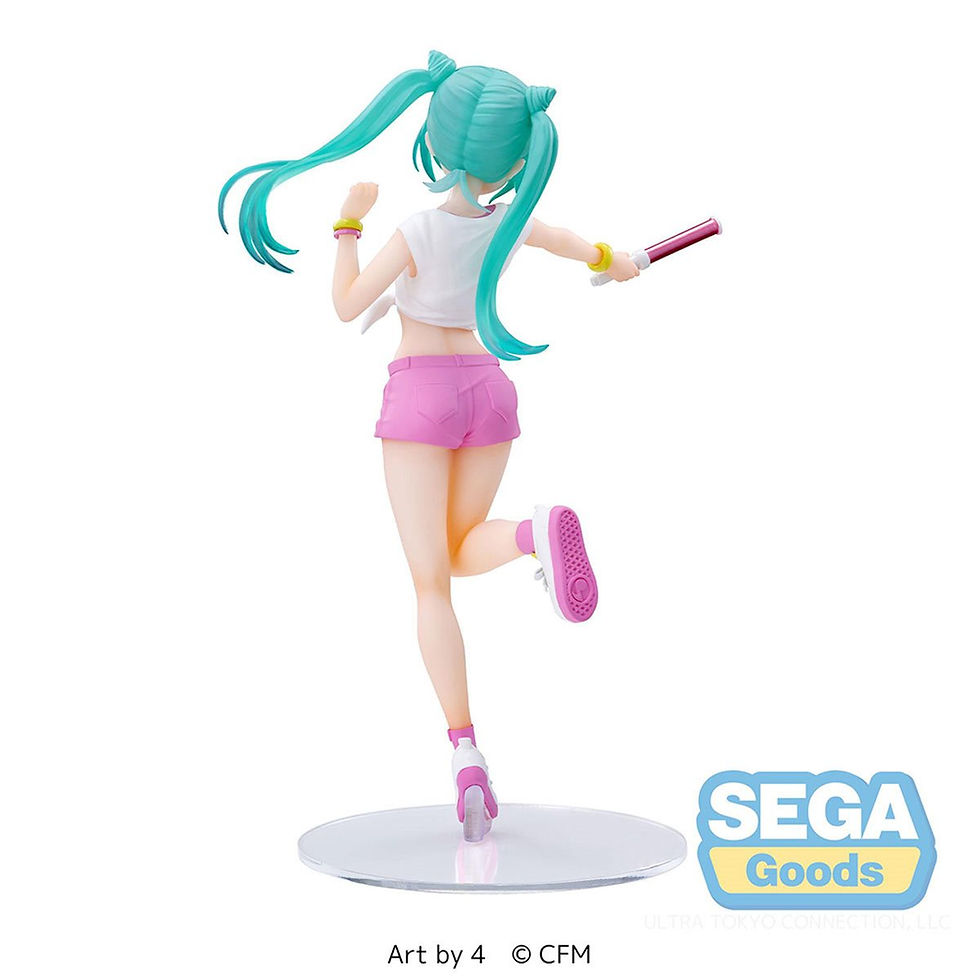 Thumbnail: Hatsune Miku figure running with baton SEGA Goods Art by 4 CFM on white background.
