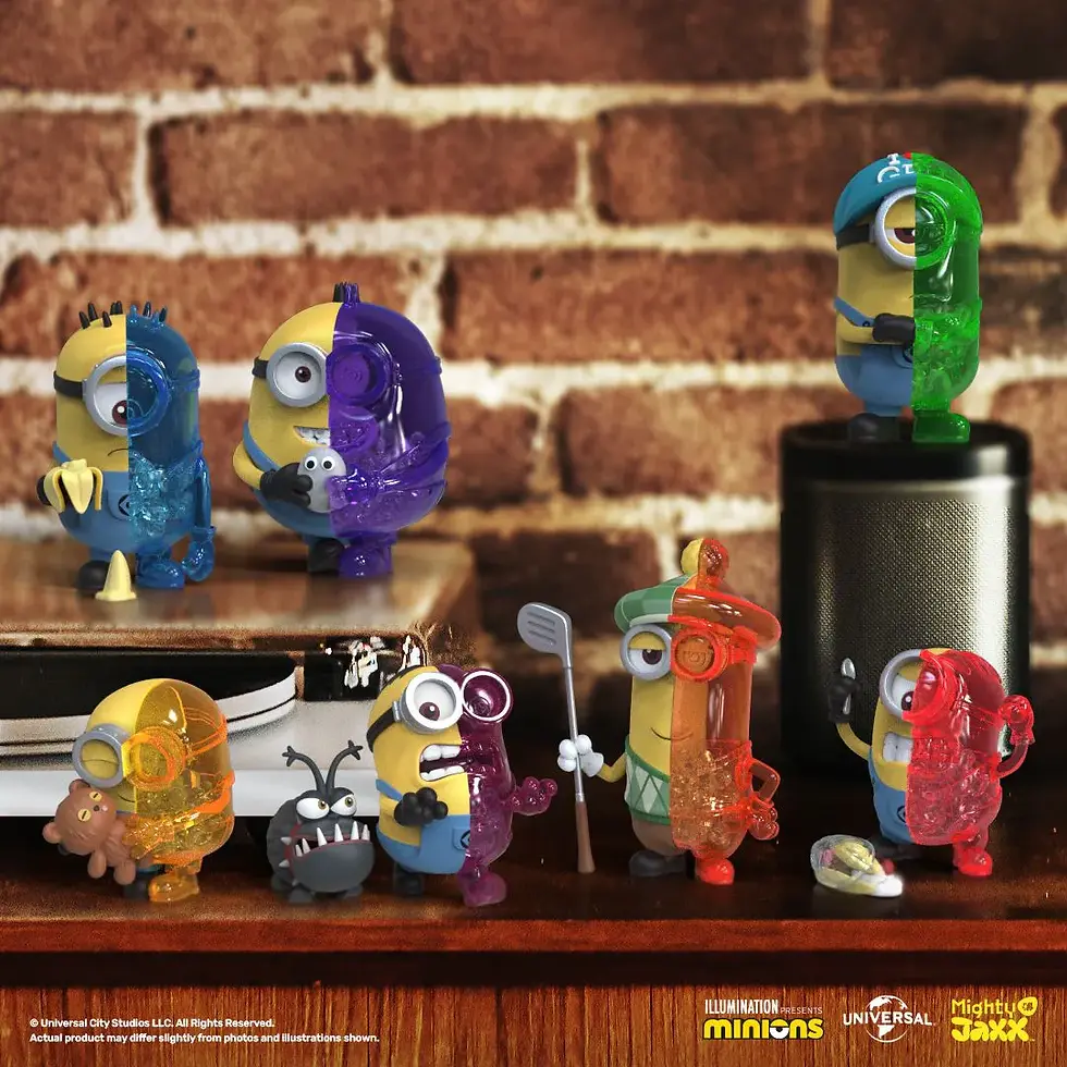 Thumbnail: Minions toys in a row, with the text Minions, Universal Studios, and McDonald's.