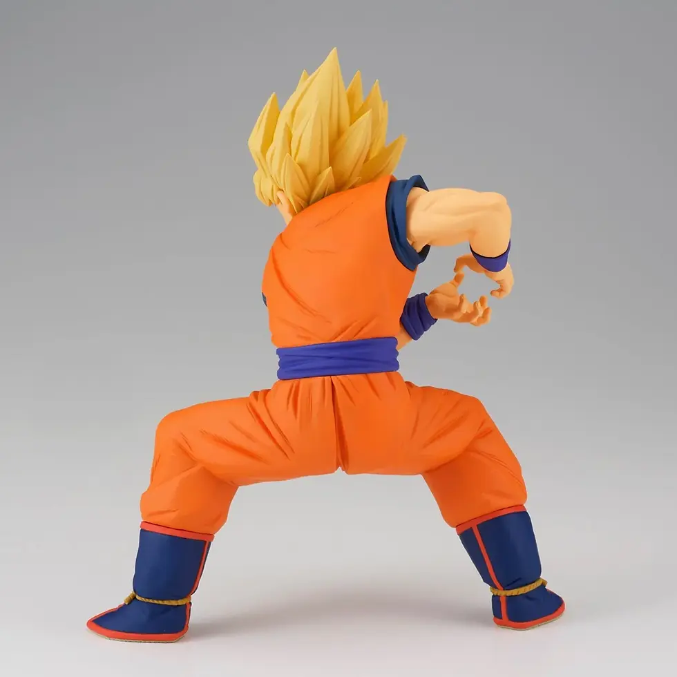 Thumbnail: Goku figurine in action pose, wearing orange and blue outfit ready to fight.
