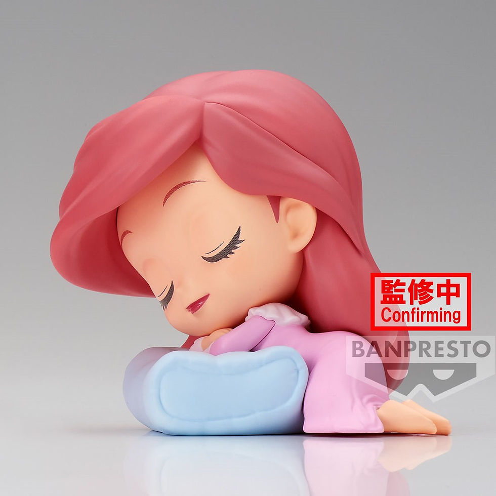 Thumbnail: Sleeping Ariel figure in a pink dress with closed eyes BANPRESTO Confirmed