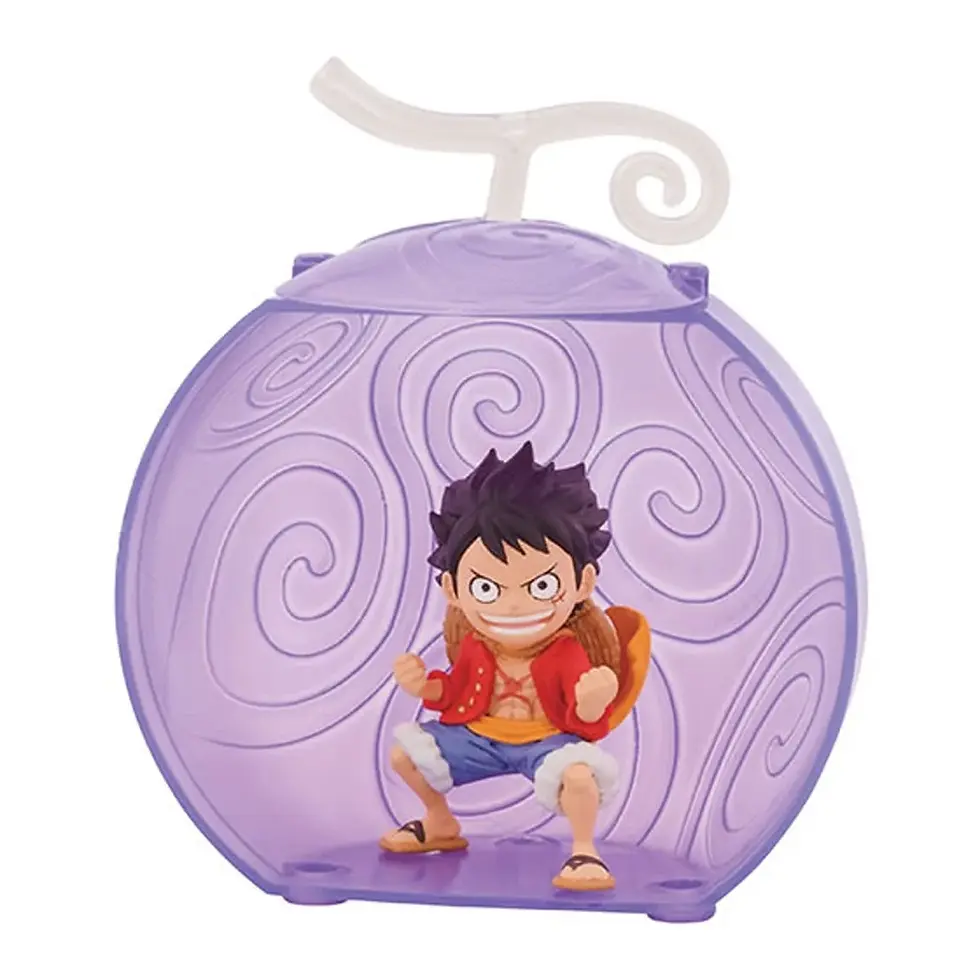 Thumbnail: Luffy figure inside a purple orb; One Piece collectible; action pose; details.