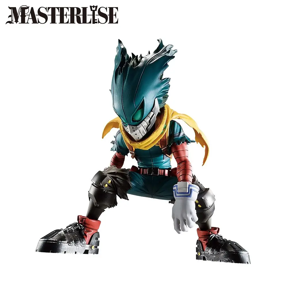 Thumbnail: Masterlise Deku action figure with intense pose and green hair.