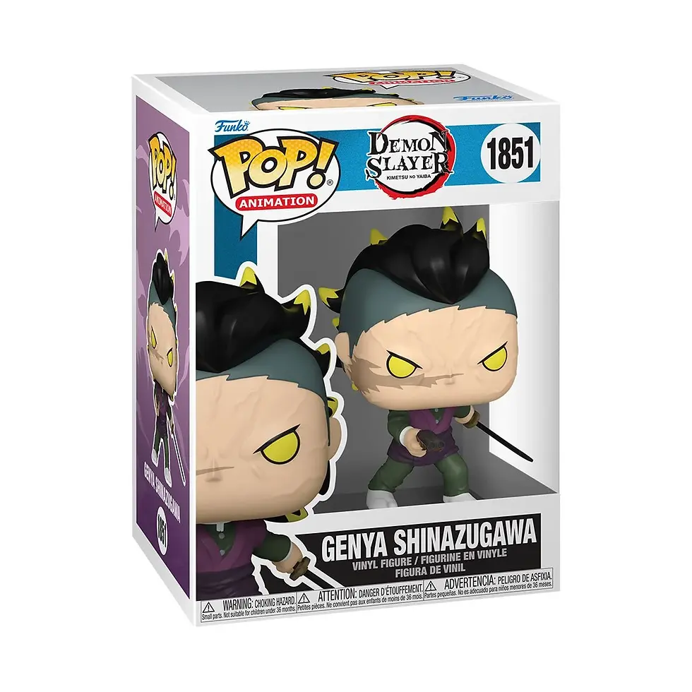 Funko Pop! Animation Demon Slayer Genya Shinazugawa figure #1851 display box.