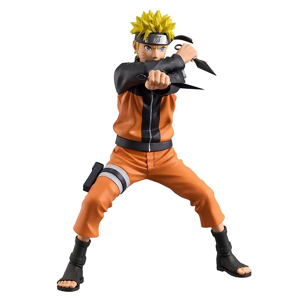 Thumbnail: Naruto Uzumaki figure in orange outfit holding kunai knives ready to fight