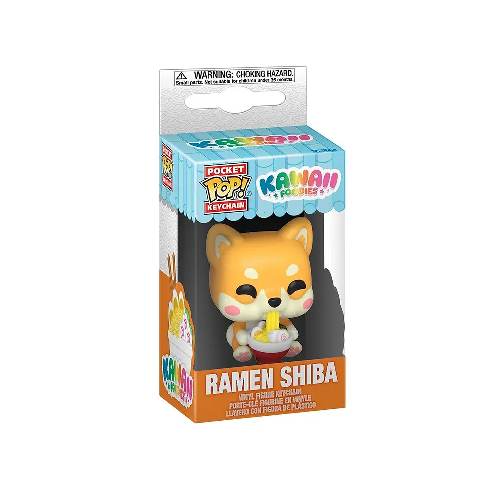 Pocket Pop! Kawaii Shiba Ramen Shiba figure, smiling with ramen bowl