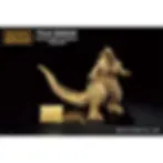 Golden Godzilla sculpture by Yuji Sakai collection, TM & © TOHO CO., LTD. on black background
