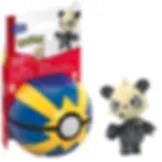 Pancham Mega Construx figure with Poké Ball, box says Pancham, age 6+