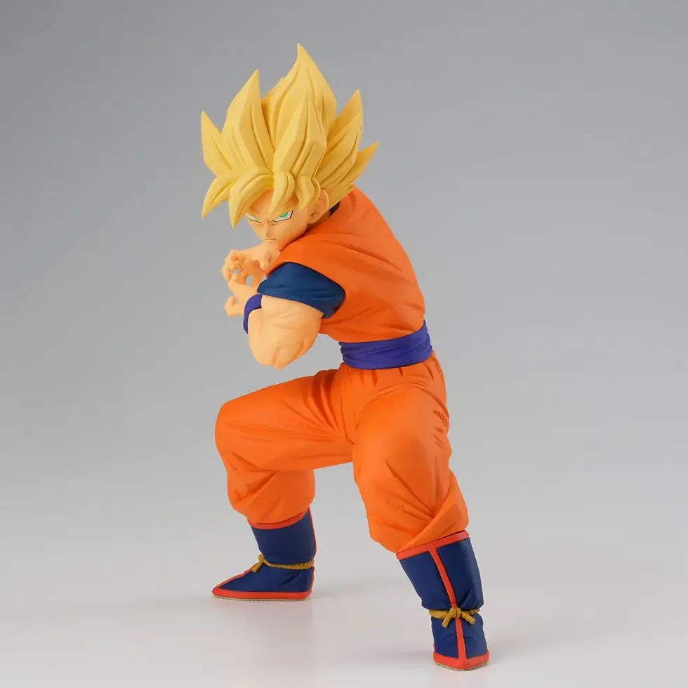 Thumbnail: Super Saiyan Goku figure in fighting pose, wearing orange gi and blue pants.