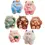 Thumbnail: Seven colorful plush monster toys for sale, each holding various items.