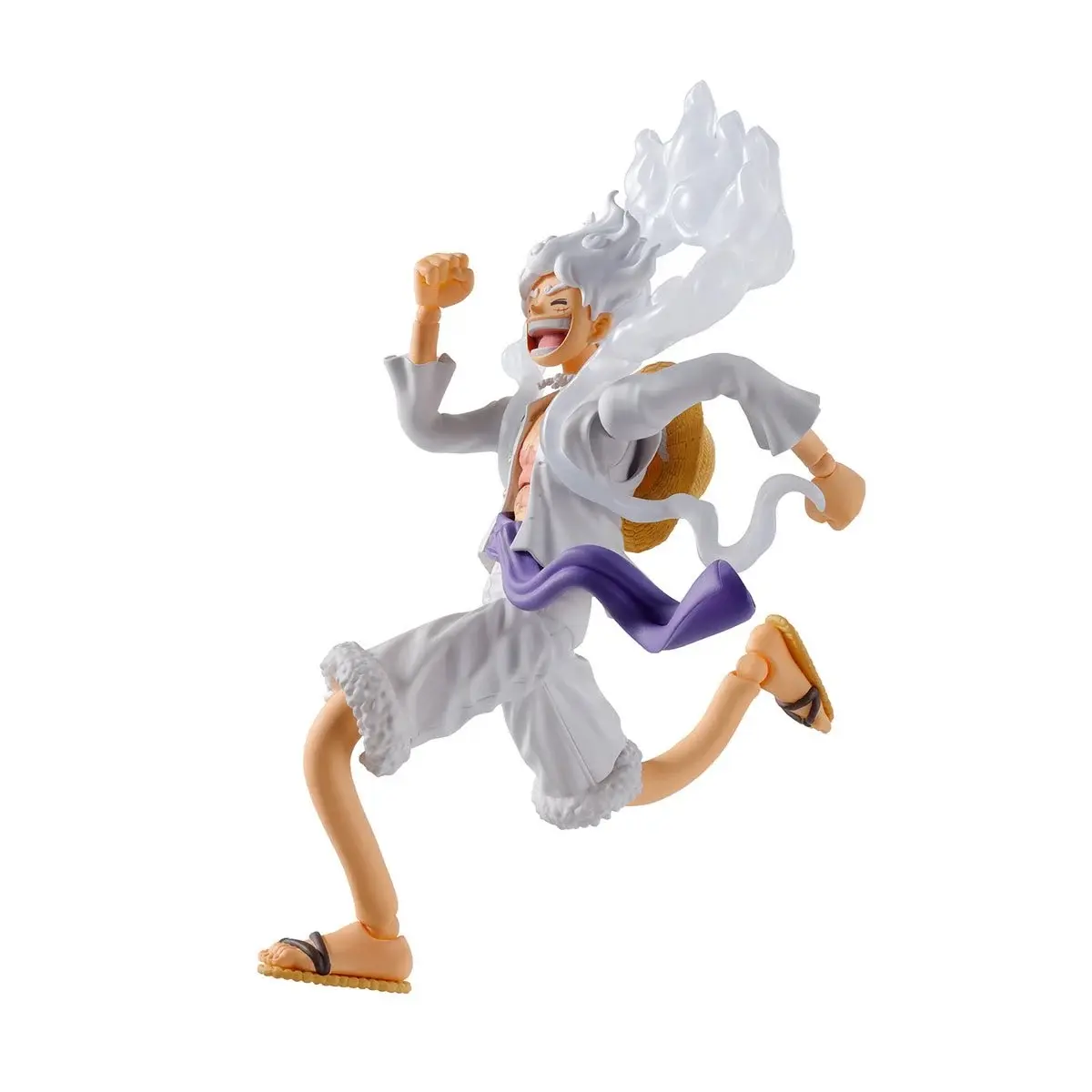 Monkey D. Luffy figurine running with Gear 5th transformation, One Piece.