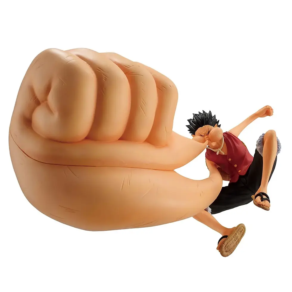 Thumbnail: Monkey D. Luffy punching with a giant fist, Road to Down Revible Moment action figure.