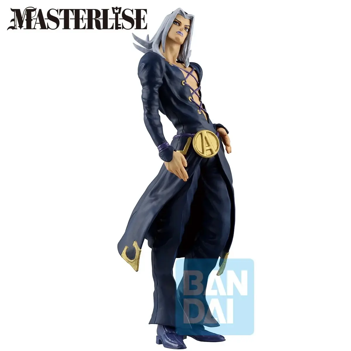 MASTERLISE figure Abbacchio in black, BANDAI collectible statue with long hair
