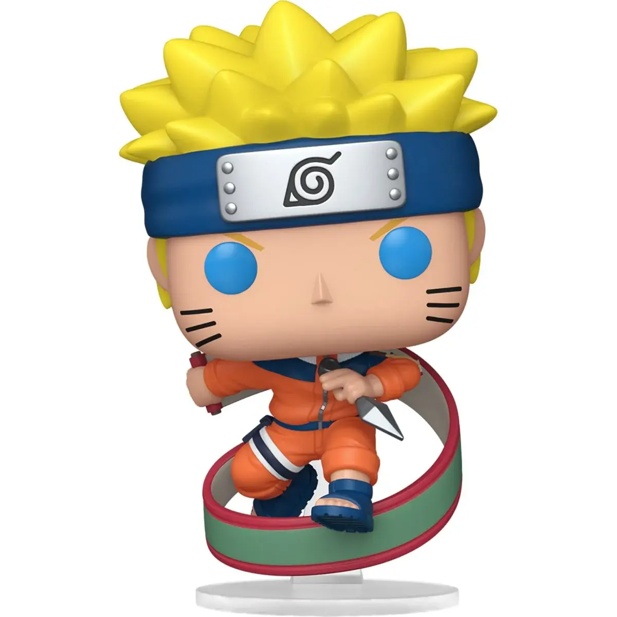 Naruto figure, Funko Pop with orange jumpsuit and headband, animation character, ninja