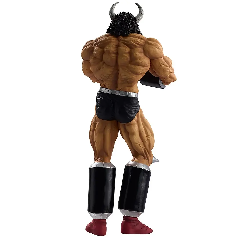 Thumbnail: Muscular anime figure with horns, black shorts, and boots posing dramatically for view.