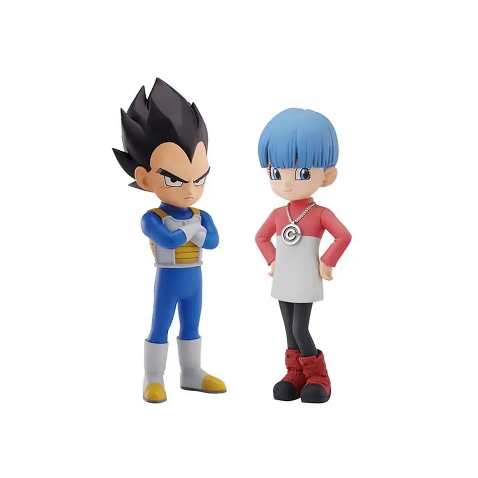 Thumbnail: Vegeta and Bulma figures stand side-by-side, based on Dragon Ball series.