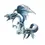Thumbnail: White Dragon figurine in mid-flight with detailed wings and claws over white background