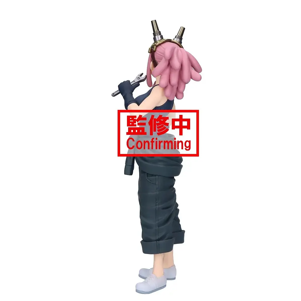 Anime figure, pink hair, black clothing, and the red text confirms. Confirming.