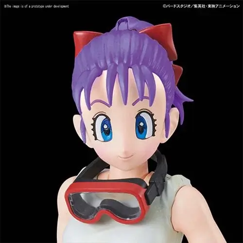 Thumbnail: Bulma figure wearing goggles, Dragon Ball Z Super Saiyan Broly Blood of Saiyans Statue, smiling, close-up.
