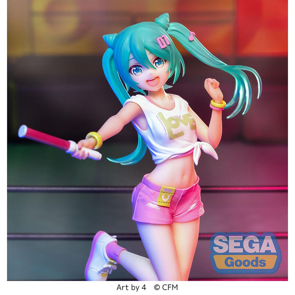 Thumbnail: Anime girl figure with teal hair, holding a red bat, SEGA Goods Art by 4.