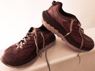 One foot in front of the other