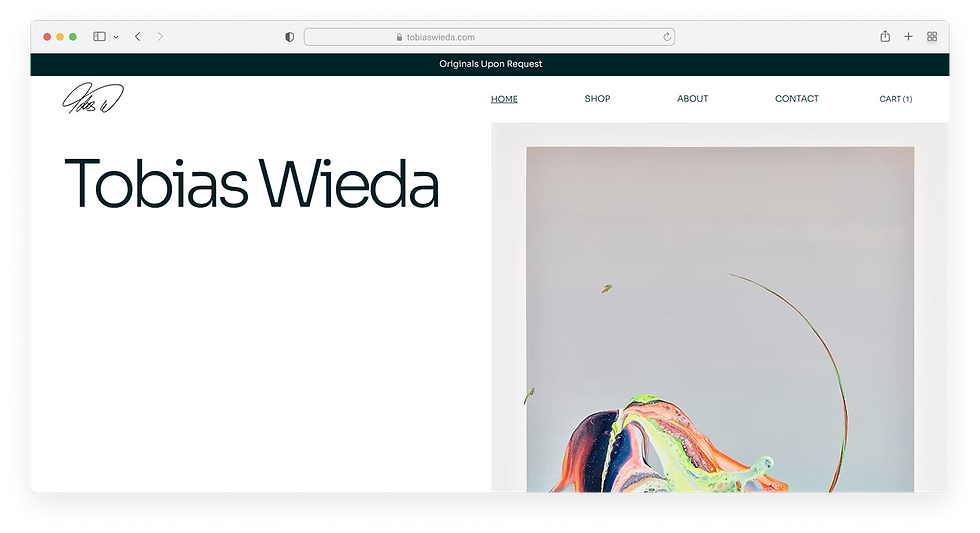 Site web de portfolio artistique