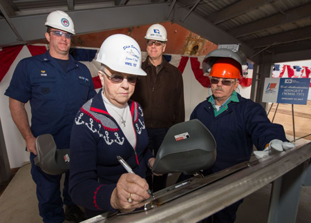 Huntington Ingalls Industries authenticates keel of National Security Cutter Midgett (WMSL 757)