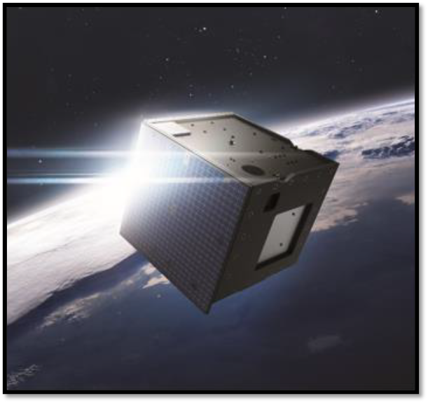 Artist’s concept of the Tetra-1 satellite in geosynchronous Earth orbit (GEO). Image credit: Millennium Space Systems
