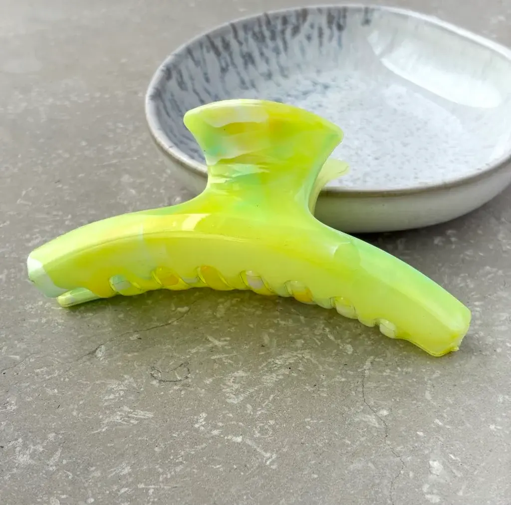 MARBLED GREEN CURVED CLAW CLAMP