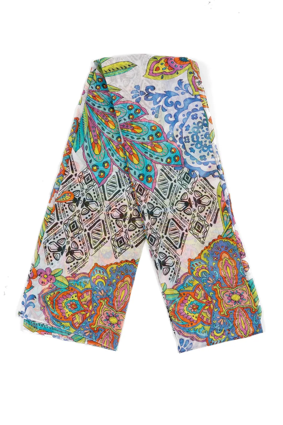 Thumbnail: COLOURFUL MOSAIC COTTON SCARF
