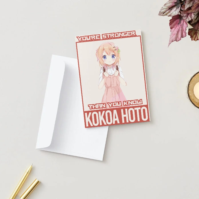 Thumbnail: Kokoa Hoto Support Card – You’re Stronger Than You Know Anime Greeting Card