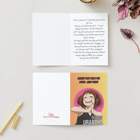 Thumbnail: My Hero Academia Uraraka Get Well Card – Ochaco Anime Greeting Card