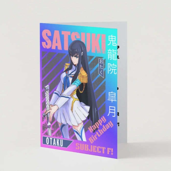 Kill la Kill Birthday Card – Subject F Satsuki Anime Greeting Card