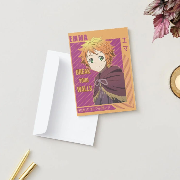 Thumbnail: The Promised Neverland Support Card – Emma Anime Greeting Card