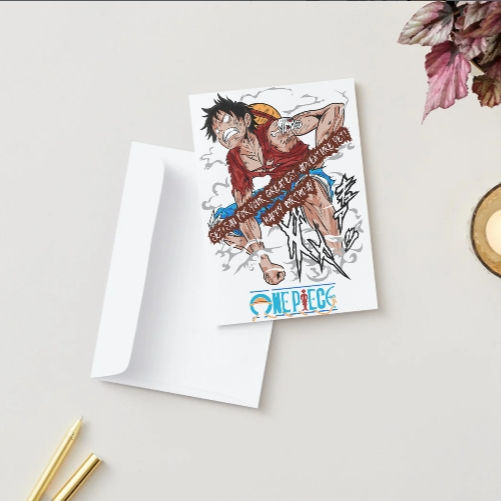 Thumbnail: Luffy Birthday Card – One Piece Anime Greeting Card