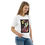 Thumbnail: Female model wearing white Nezuko Demon Slayer anime t-shirt, standing and smiling