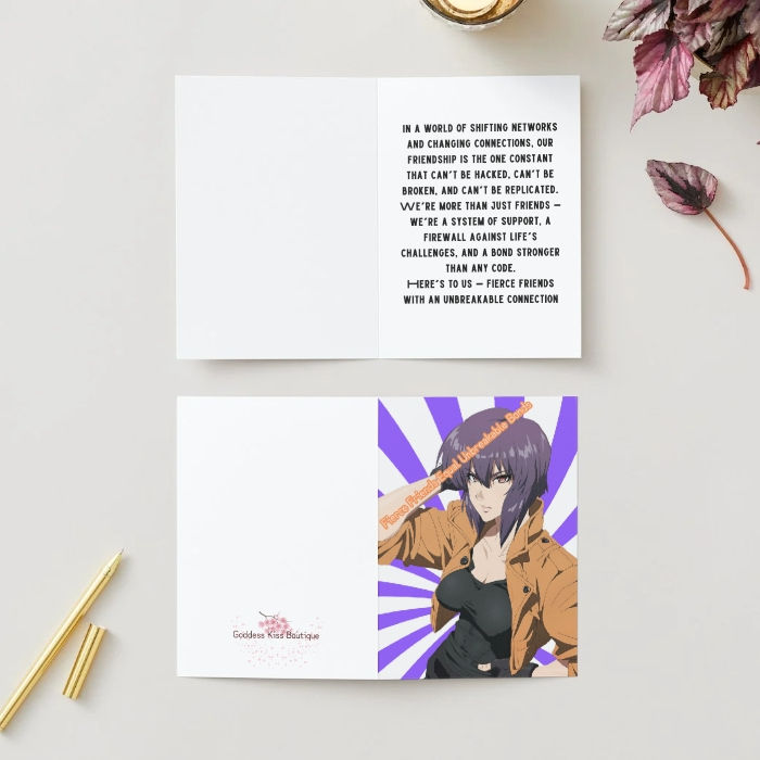 Thumbnail: Ghost in the Shell Friendship Card – Anime Greeting Card