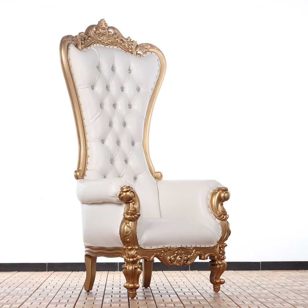 Thumbnail: White/Gold Adult 71’ Throne Chair