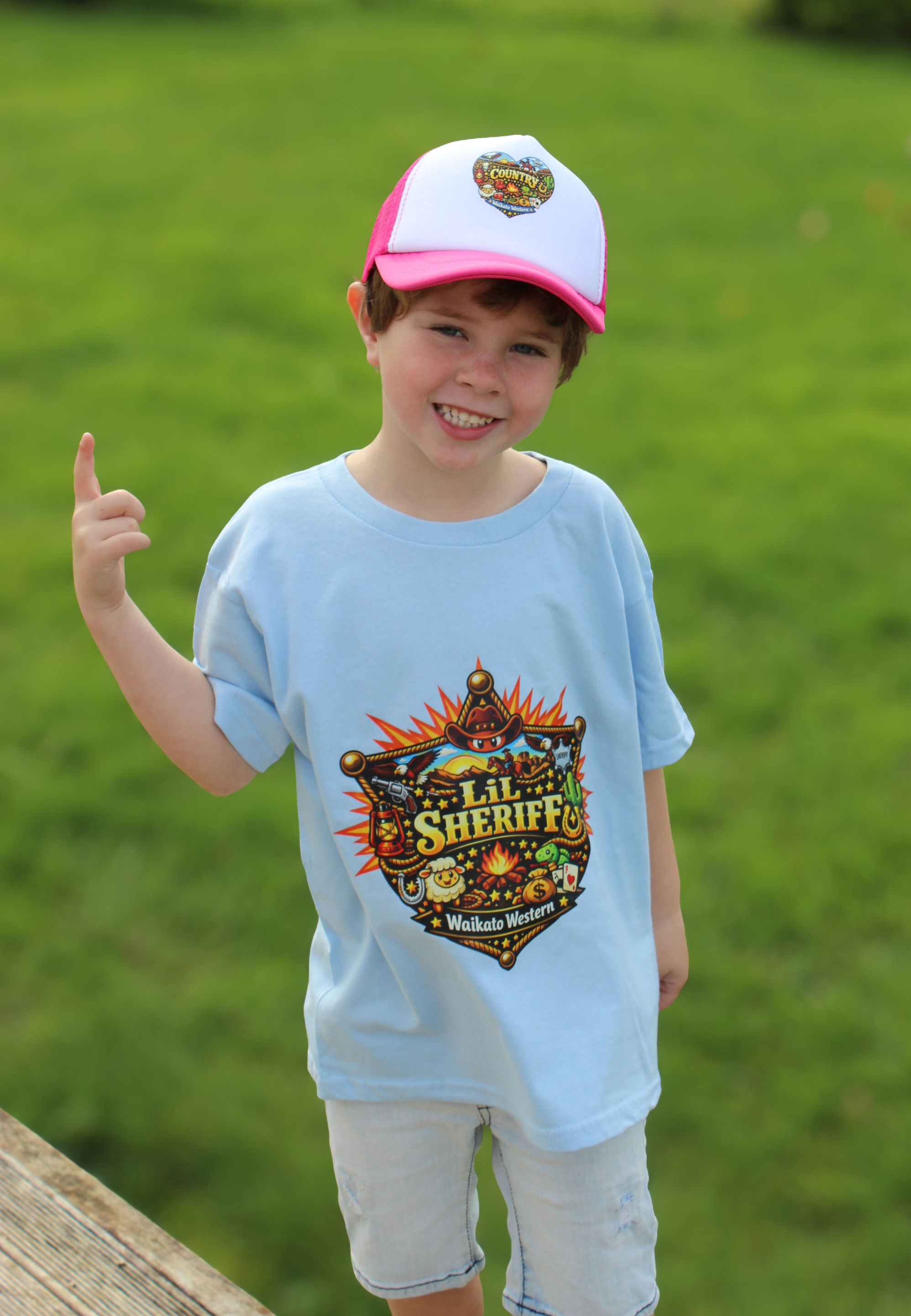 Kids Little Sheriff Tee - Light Blue