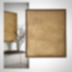 Obraz Agaty Hećman, abstrakcja w odcieniach złota