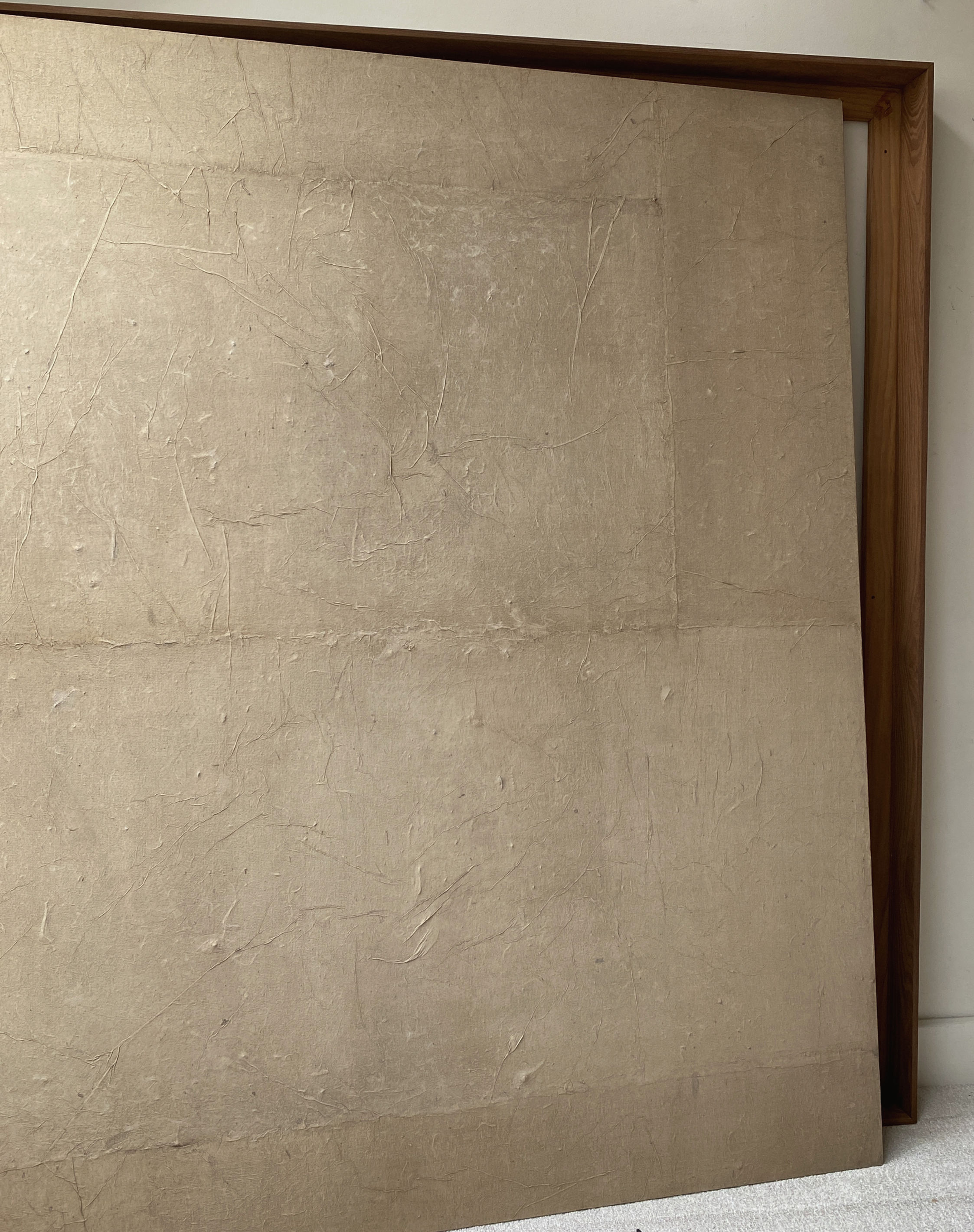 Aksamitny obraz, beżowy, teksturalny