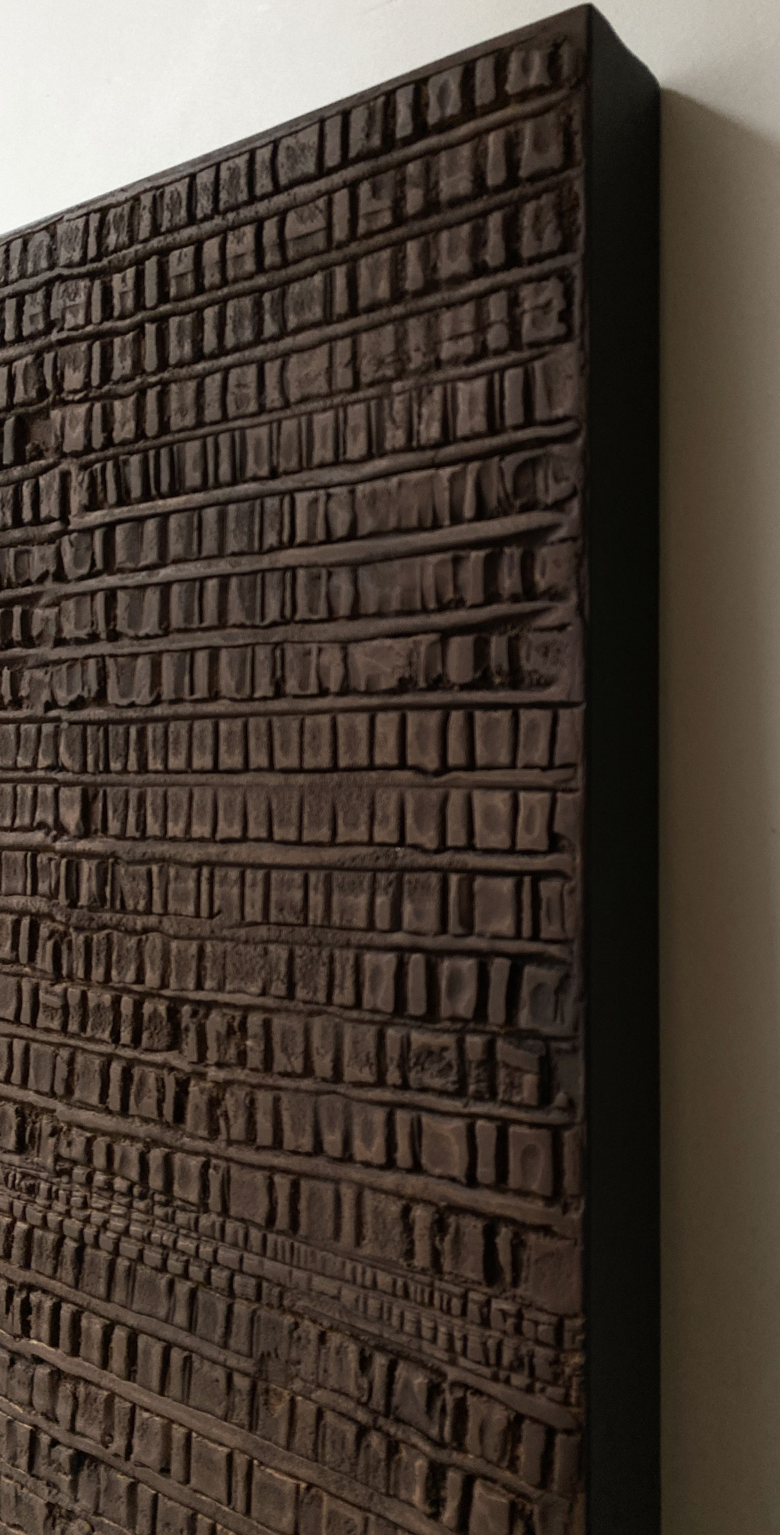 Abstrakcyjny obraz, brązowe tekstury, nowoczesna sztuka