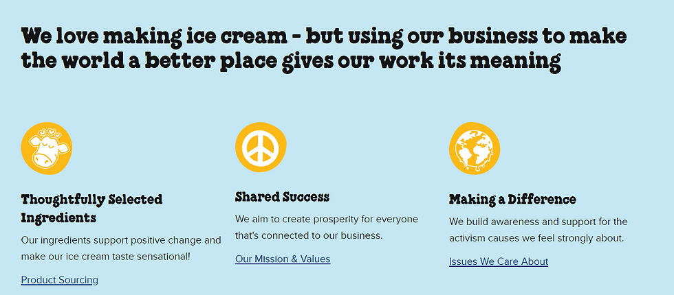 Ben & Jerry's - Changing The World One Scoop At A Time